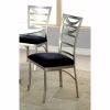 Roxo Contemporary Side Chair With Black Micro Fabric Cushion, Set of 2