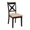 Liberta Transitional Side Chair, Fabric With black Finish, Set of 2