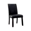 Grandstone I Contemporary Side Chair With Black Finish, Set of 2