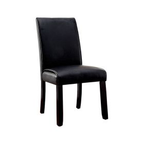 Grandstone I Contemporary Side Chair With Black Finish, Set of 2