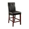 Bonneville II Contemporary Counter Height Chair, Black, Set of 2
