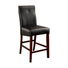 Bonneville II Contemporary Counter Height Chair, Black, Set of 2