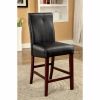 Bonneville II Contemporary Counter Height Chair, Black, Set of 2