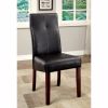 Bonneville I Contemporary Side Chair With Black Pu, Set of 2