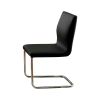 Lodia I Contemporary Side Chair With Black Pu, Set of 2