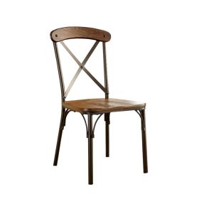 Crosby Industrial Side Chair, Bronze Finish, Set of 2