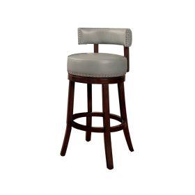 Shirley Contemporary 24" Barstool With pu Cushion, Gray Set of 2