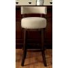 Lynsey Contemporary 24"Barstool With linen Cushion, Beige Finish, Set of 2
