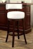 Shirley Contemporary 29" Barstool With pu Cushion, White Finish, Set of 2