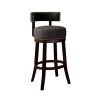Lynsey Contemporary 29"Barstool With linen Cushion, Gray Finish, Set of 2