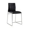 Kona II Contemporary Counter Height Chair, Black Finish, Set Of two