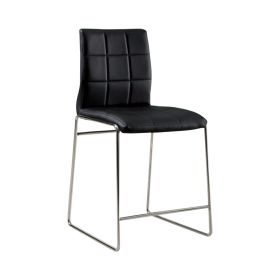 Kona II Contemporary Counter Height Chair, Black Finish, Set Of two