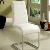 Mauna Contemporary Side Chair With Steel Tube, White Finish, 2Pc