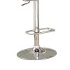 Leatherette Adjustable Bar Stool with Metal Tubular Support, Purple