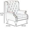 Vaugh Traditional Wing Accent Chair In Nail Head, Rustic Brown Finish