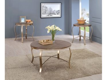 Wicklow Transitional 3 PIECE TABLE SET, CHAMPAGNE