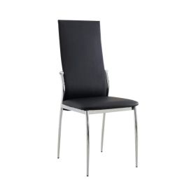 Kalawao Contemporary Side Chair, Black Finish, Set of 2