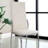 Kalawao Contemporary Side Chair, White Finish, Set of 2