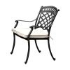 CHARISSA Transitional Arm Chair, Pack Of Two, Antique Black