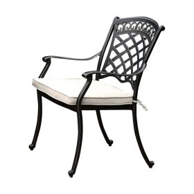 CHARISSA Transitional Arm Chair, Pack Of Two, Antique Black