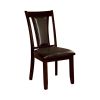 Brent Transitional Side Chair, Dark Cherry Finish, Set of 2