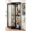 Curio Cabinate In Cappuccino Finish