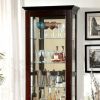 Curio Cabinate In Cappuccino Finish