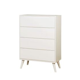 Mid Century Modern Style Wooden Chest, White