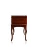 Spacious Solid Wood Vanity Table with Three Sided Mirror and Fabric Padded Stool, Brown