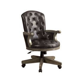 Yelena Height Adjustable Arm Chair in Gray and Black