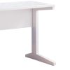 Contemporary Style Desk With Width Top, White