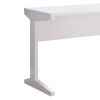 Contemporary Style Desk With Width Top, White