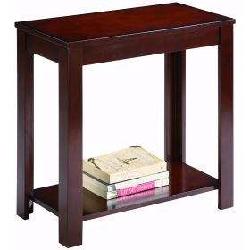 Enchanting Wooden Chairside Table in Brown