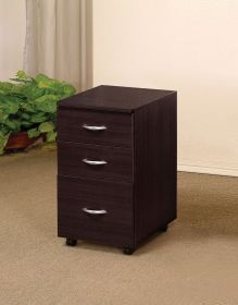 Marlow File Cabinet With 3 Drawers, Espresso Brown