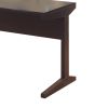 Well designed All Around Dark Brown Finish Desk.