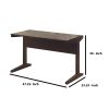 Well designed All Around Dark Brown Finish Desk.