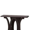 Stylish Console Table With Base Shelf, Dark Brown