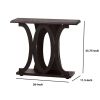 Stylish Console Table With Base Shelf, Dark Brown