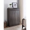 Shoe Cabinet With Spacious Storages, Gray