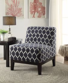 28 Inch Wide Fabric Upholstered Accent Chair, Dark Blue