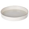 Sturdy Wooden Round Tray, White