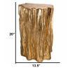 Well Designed Nature Inspired Tree Trunk Stool, Gold