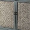 Storage Cabinet with 2 Doors and 2 Drawers, Antique Blue