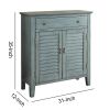 Winchell Antiqued Console Table, Antique Blue