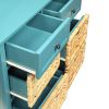 Flavius Console Table With 6 Drawers, Blue