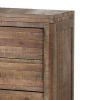 Modern Style 3 Drawers Wood Nightstand By Andria, Brown