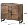 Modern Style 3 Drawers Wood Nightstand By Andria, Brown