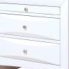 Contemporary 3 Drawer Wood  Nightstand By Ireland, White