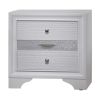 Stylish 3 Drawers Wood Nightstand By Naima , White