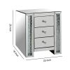 Nysa End Table, Mirrored